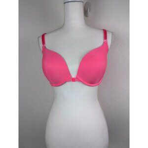 Victoria's Secret‎ women's 34DD hot pink push up front close strappy back bra